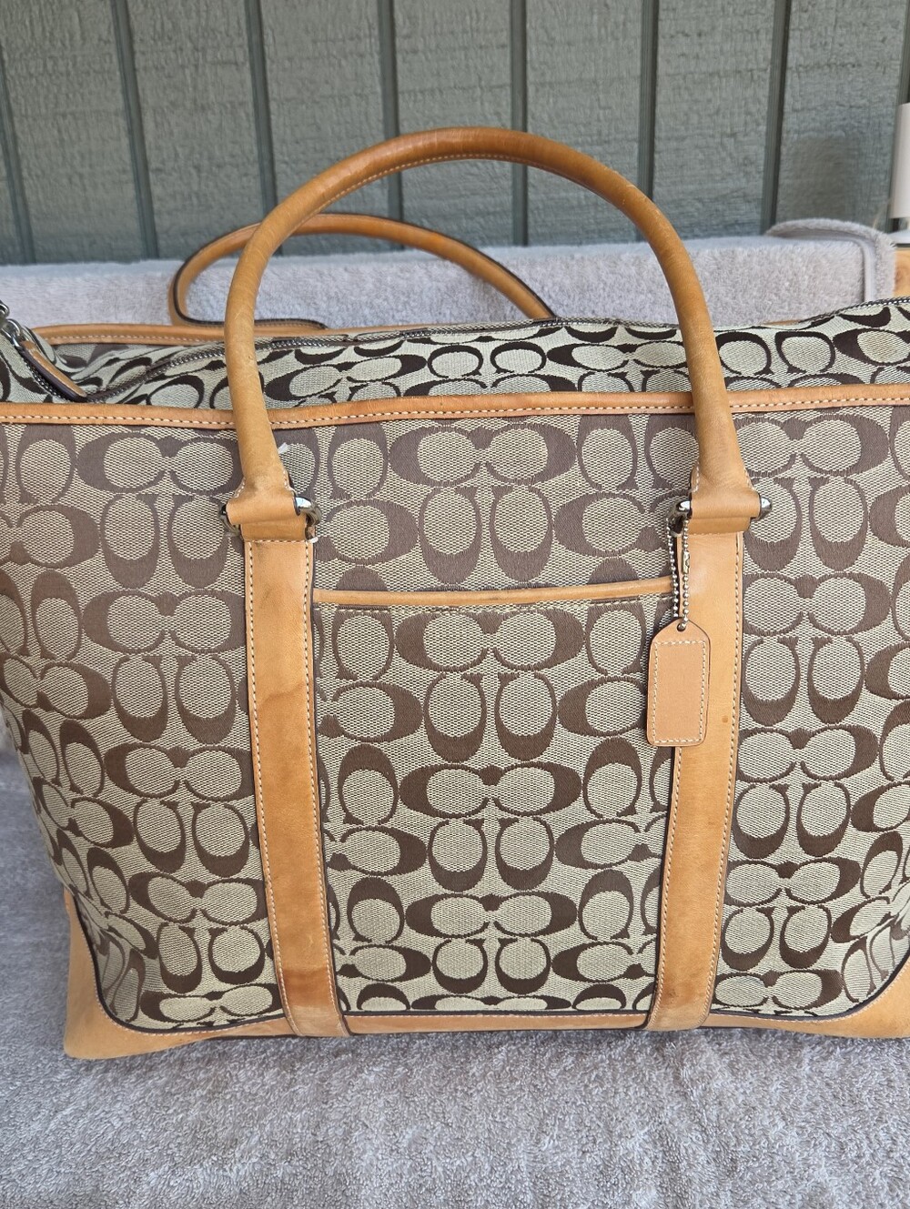 Coach Signature Carry All Weekender Getaway Bag